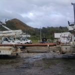 Electric bucket trucks for electric grid repair n Puerto Rico